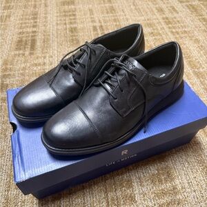 New Rockport Declan Leather Oxford Dress Shoes in Black Size 10.5M